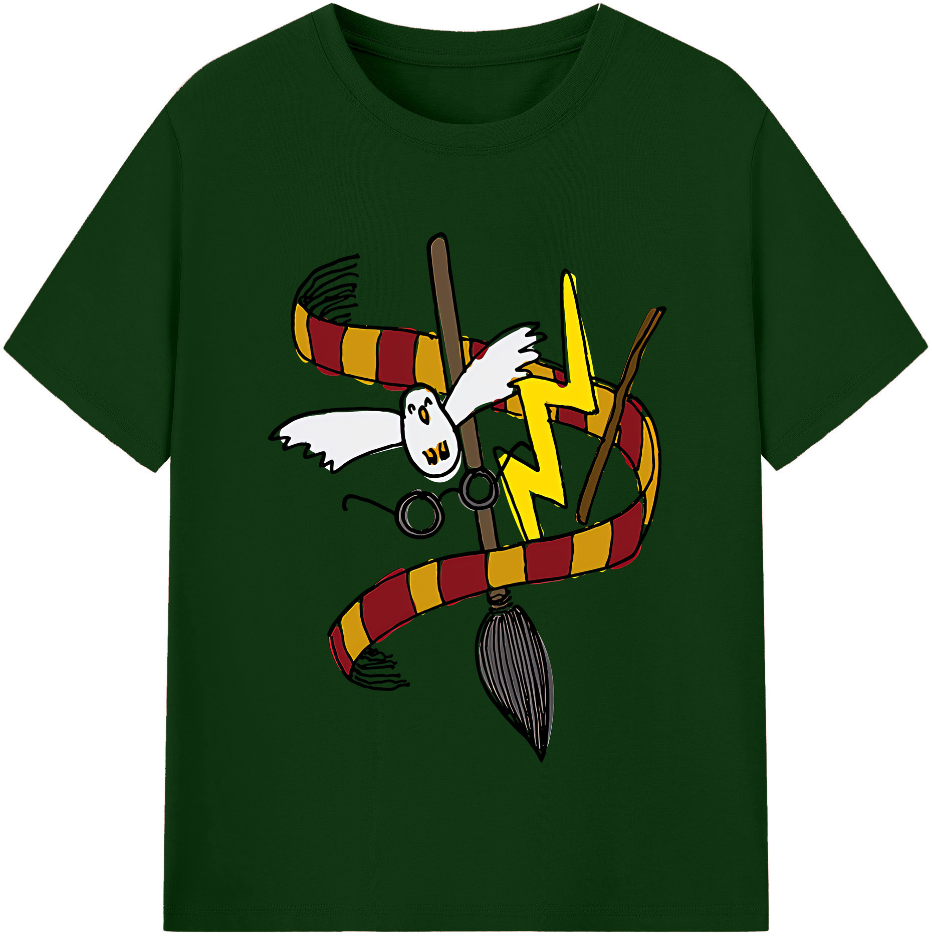 （画像用） Harry Potter ハリー・ポッターシリーズ 綿100％半袖Tシャツ（フロントプリント）